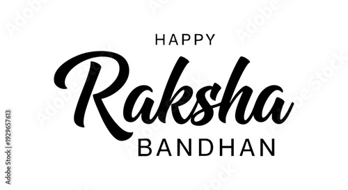 Happy Raksha Bandhan Typography with Decorative Rakhi Illustration