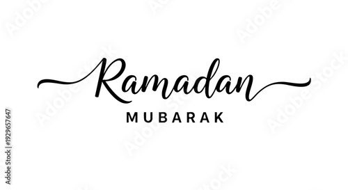 Ramadan Mubarak Calligraphy Typography Design