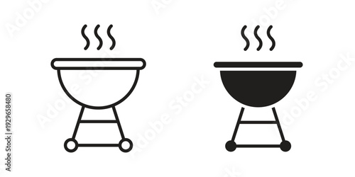 Grill icons collection glyph and mixed vector Illustrations
