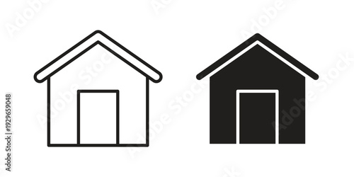 Home icons collection glyph and mixed vector Illustrations