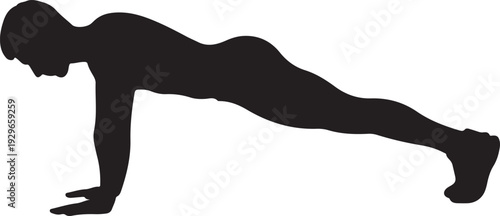 Man doing push up in strong athletic stance
