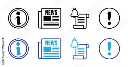 Information and News Notification Icon Set