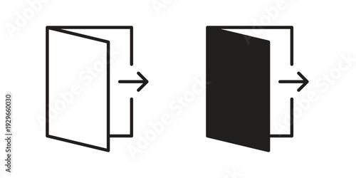 Logout icons collection glyph and mixed vector Illustrations