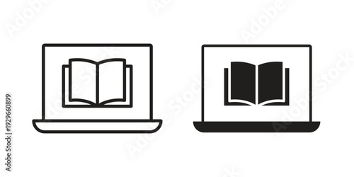 Online course icons collection glyph and mixed vector Illustrations