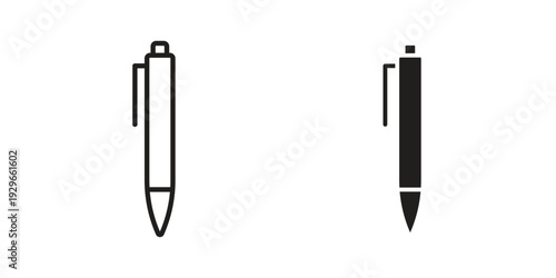 Pen icons collection glyph and mixed vector Illustrations