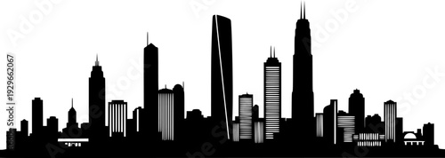 Single continuous line drawing of London city skyline. Famous city skyscraper landscape in world. World travel campaign home wall decor poster concept. Vector black silhouette. with white background