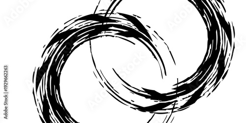 Vector black-and-white tire tracks and skid marks isolated white background. eps 10