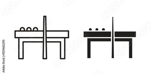Pool table icons collection glyph and mixed vector Illustrations