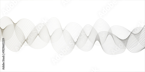 Abstract background vector featuring a blue wave pattern with round sphere balls and technology line curves on a professional business backdrop design.