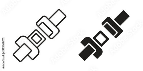 Seatbelt icons collection glyph and mixed vector Illustrations