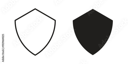 Shield icons collection glyph and mixed vector Illustrations