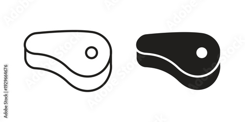 Steak icons collection glyph and mixed vector Illustrations