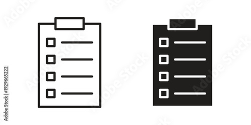 Task list icons collection glyph and mixed vector Illustrations