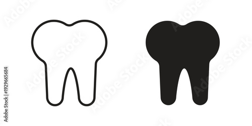 Tooth icons collection glyph and mixed vector Illustrations