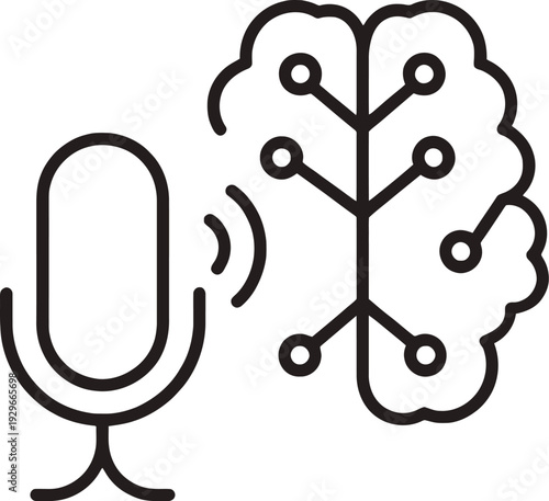 Speech recognition technology transforming into neural network intelligence Vector