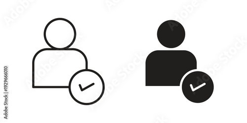 User check icons collection glyph and mixed vector Illustrations