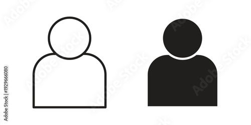 User icons collection glyph and mixed vector Illustrations