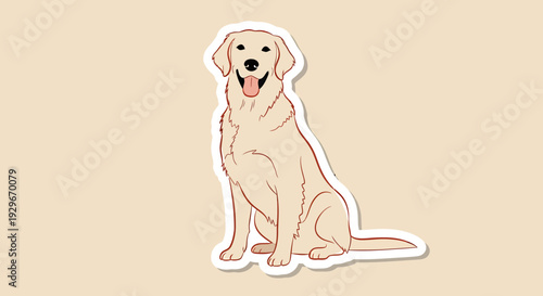 Golden retriever dog sticker
