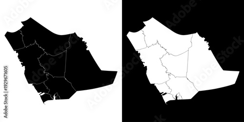 Saudi arabia country map silhouette vector