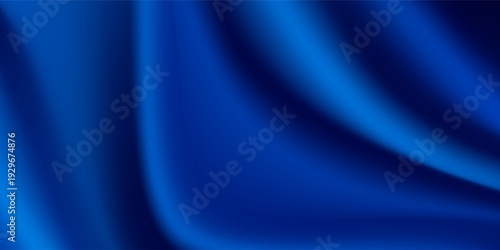 Abstract vector background luxury blue cloth or liquid wave or wavy folds of grunge silk texture satin velvet material, luxurious background or elegant wallpaper