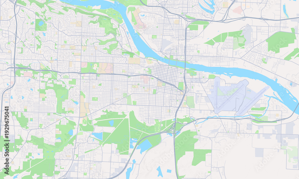 Fototapeta premium Little Rock Arkansas map