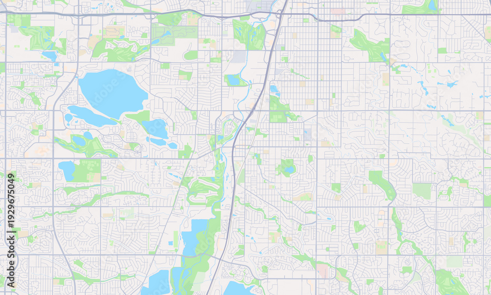 Obraz premium Littleton Colorado map