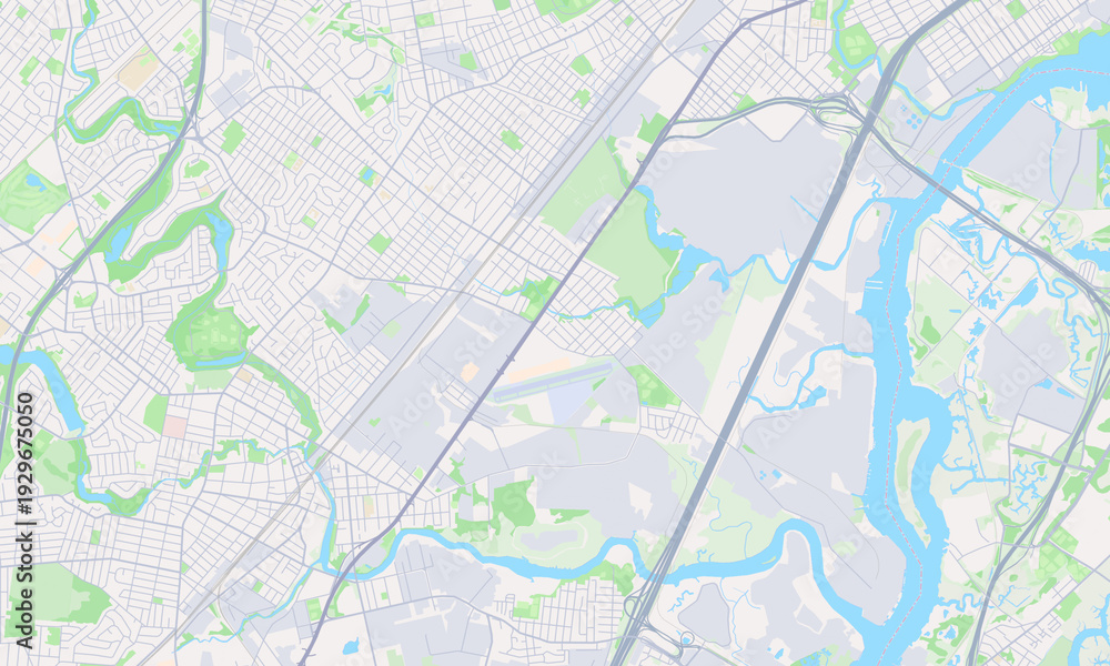 Fototapeta premium Linden New Jersey map