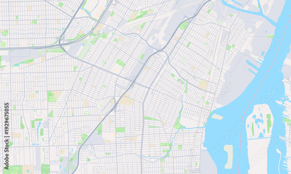 Fototapeta premium Lincoln Park Michigan map