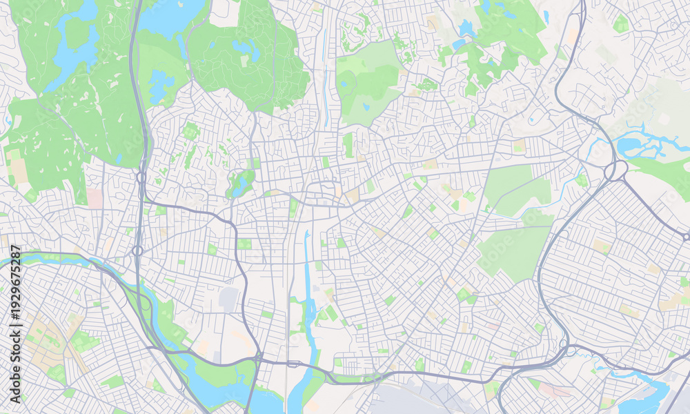 Fototapeta premium Malden Massachusetts map