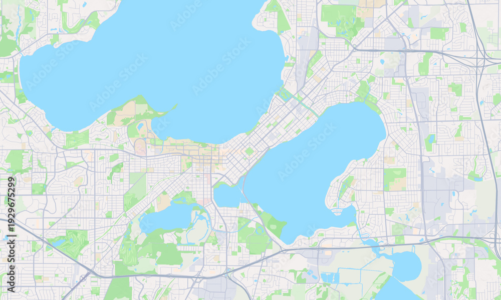 Naklejka premium Madison Wisconsin map