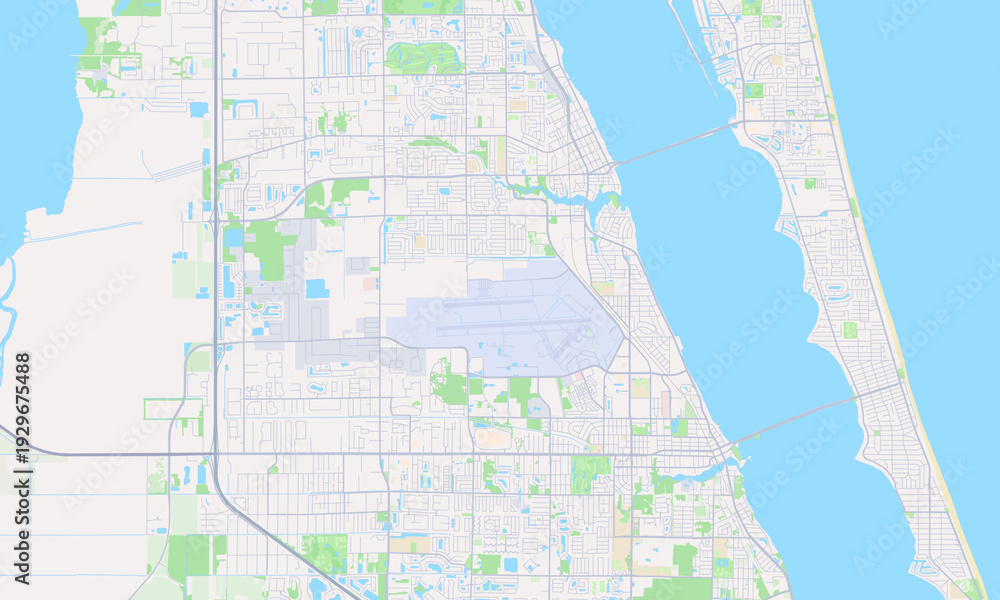 Fototapeta premium Melbourne Florida map