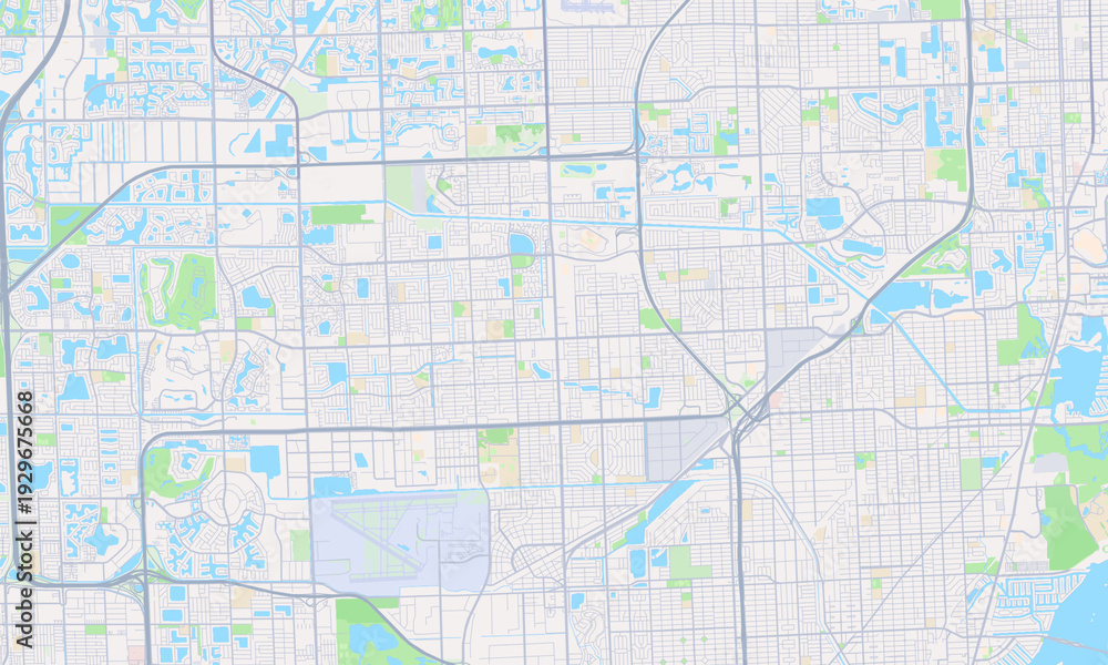 Obraz premium Miami Gardens Florida map