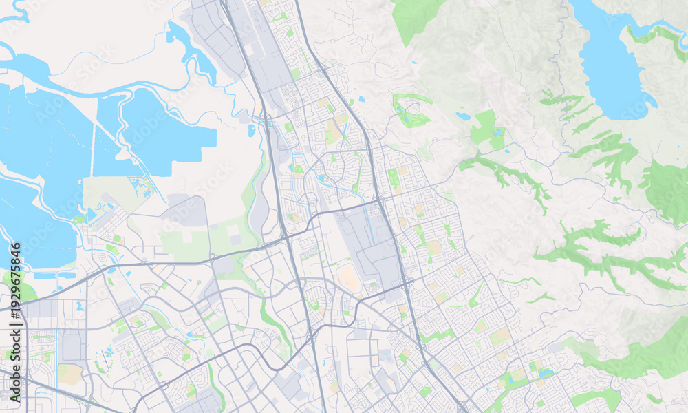 Obraz premium Milpitas California map
