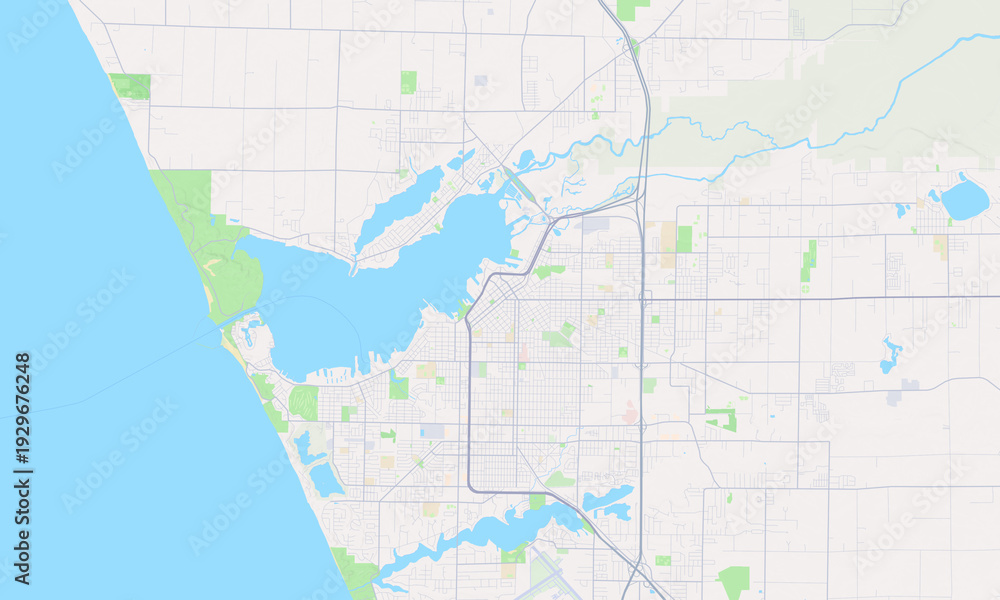Fototapeta premium Muskegon Michigan map