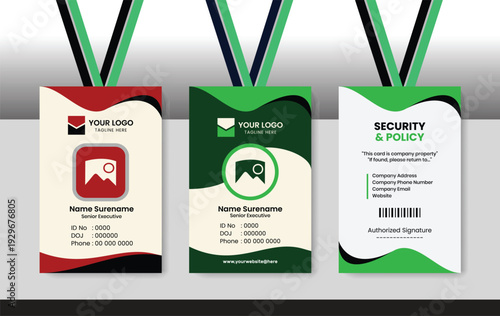 id card design concept modern and clean design