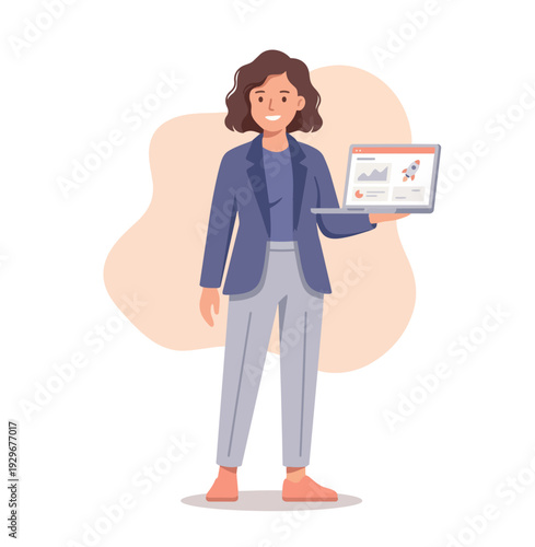 Tiny Accountant Characters Make Accountant Report Check Money Balance at Huge Clip Board Calculate Bookkeeping Data stock illustration