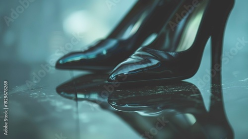 A photo of sleek high-fashion shoes.