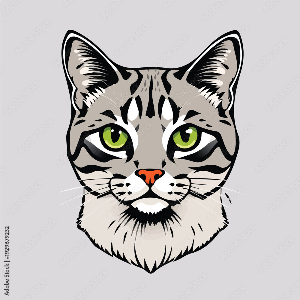 Obraz premium Cat vector design for stickers and animations