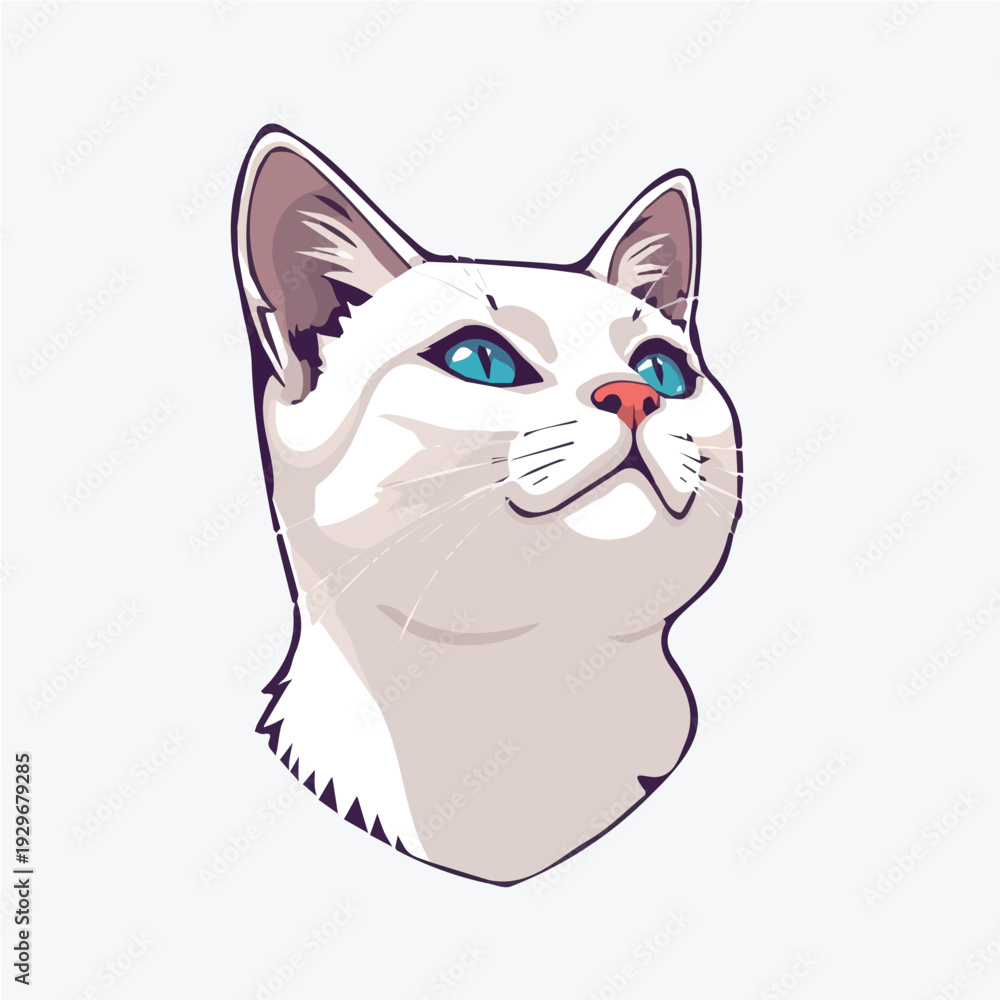 Obraz premium Cat vector design for stickers and animations