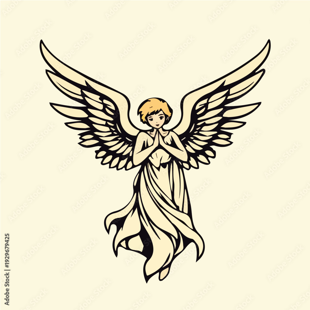 Obraz premium Angel icon vector design for sticker
