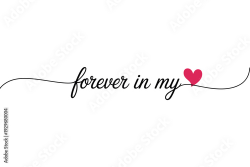 Romantic Quote with Heart Symbol