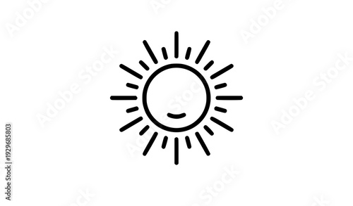 Radiant Glowing Skin Icon with Sunburst Outline Beauty Vector Graphic