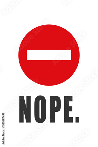 NOPE Poster – Bold Minimalist Red Stop Sign Vector for Teen Room Decor Free Download NOPE Poster – Bold Minimalist Red Stop Sign Vector for Teen Room Decor - GFXLoad