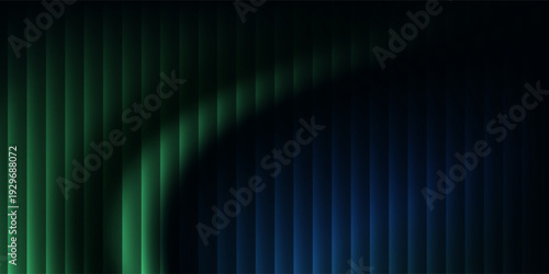 Top Dark abstract field infused with fractal texture in neon teal and green tones,  interior construction architectural