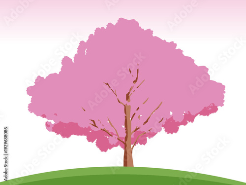 背景, カラフル, 木, 桜, 植物, 自然, ベクター, とぶ, イラスト, ブランチ, 葉, 