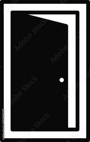 Door icon on white background