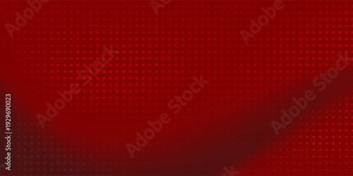 Top red banner background. colorful, red gradation, slash, memphis, halftone trendy circle dot