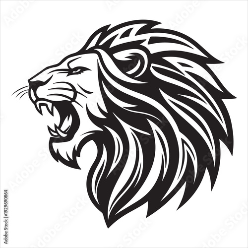 Tiger head vector logo art illustration 