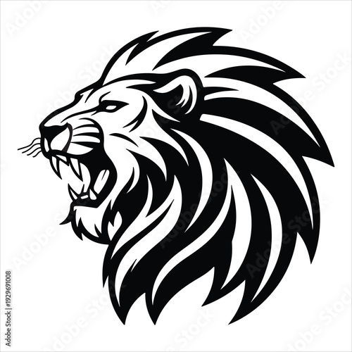 Tiger head vector logo art illustration 