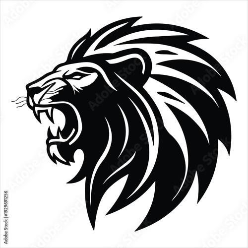 Tiger head vector logo art illustration 